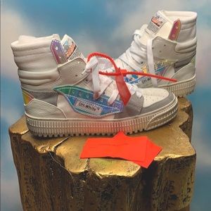 OFF - WHITE Court High Iridescent Sneakers FW19